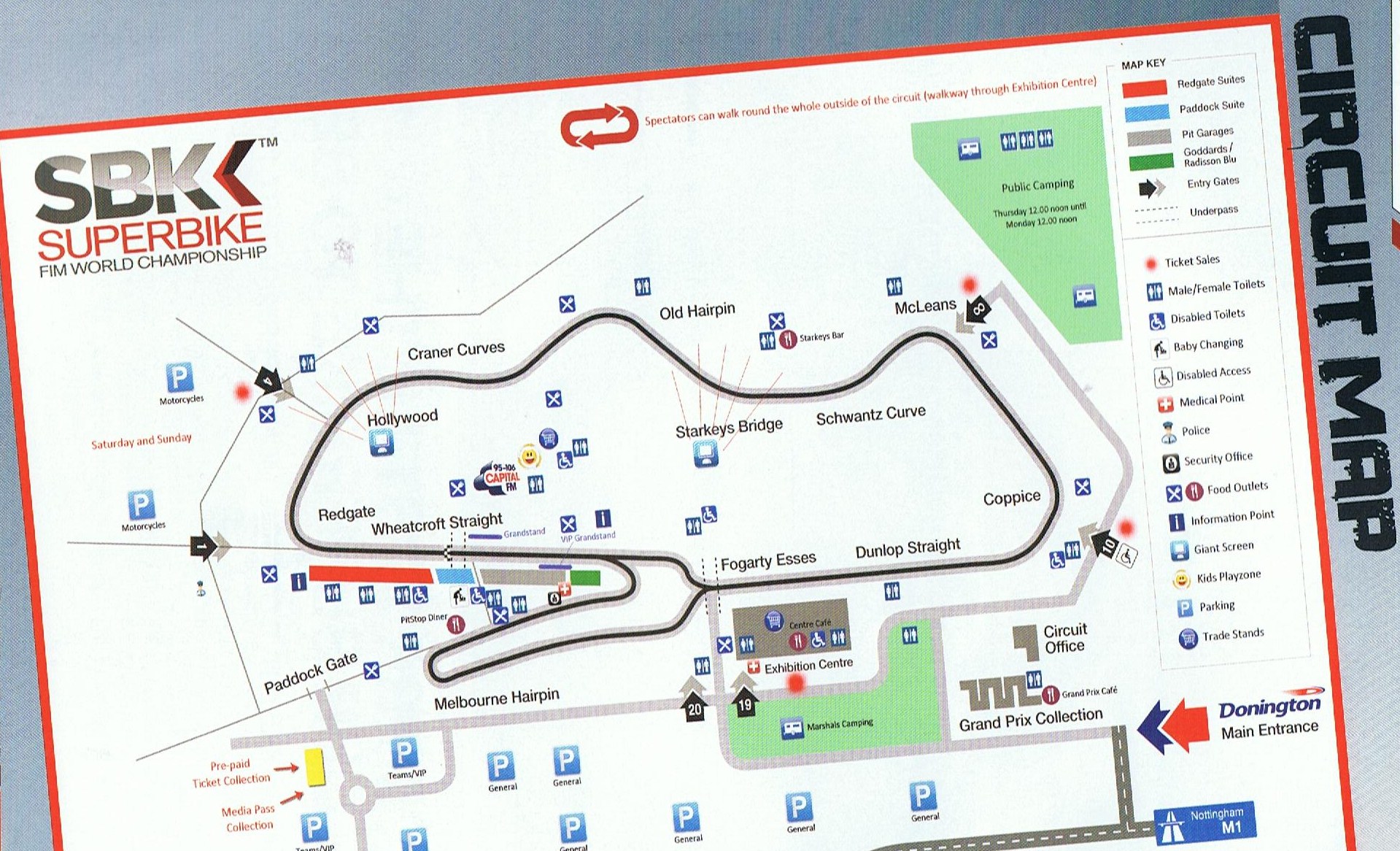 Donington Park Map